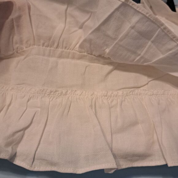 Caitlin V. Covington X Pink Lily Sleeveless Ruffled Cotton Blouse Small White NW - Picture 10 of 14